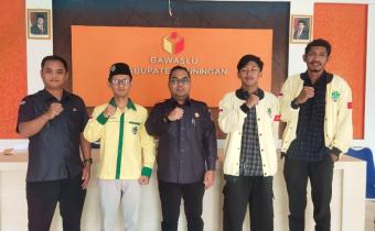 Perkuat Pengawasan Partisipatif, Ketua Bawaslu Kuningan Terima Silaturahmi Pengurus Baru Pemuda Katolik Kuningan